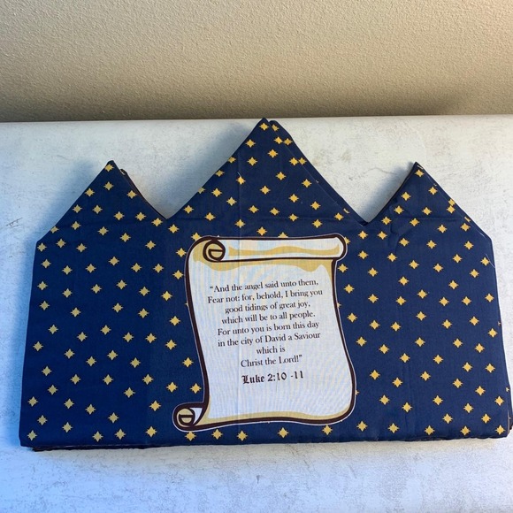 2 Fabric Nativity Sets Stuffed Manger Scene Christmas Cradle Handmade Vintage - Picture 15 of 16